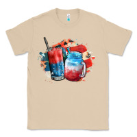 Mushroom Red white and blue slushy cocktail Classic Tee - FaDigitalArtStudio