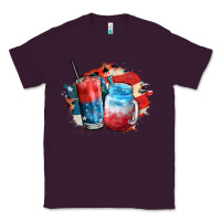 Plum Red white and blue slushy cocktail Classic Tee - FaDigitalArtStudio