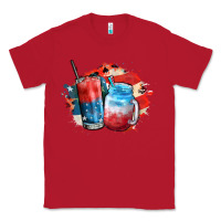 Red Red white and blue slushy cocktail Classic Tee - FaDigitalArtStudio