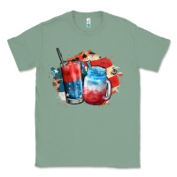 Sage Red white and blue slushy cocktail Classic Tee - FaDigitalArtStudio