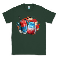 Sports Green Red white and blue slushy cocktail Classic Tee - FaDigitalArtStudio