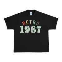 Black Retro 1987 Urban Heavy Tee - artisFamous
