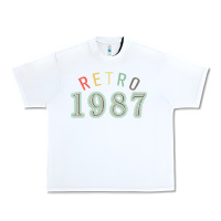 White Retro 1987 Urban Heavy Tee - artisFamous