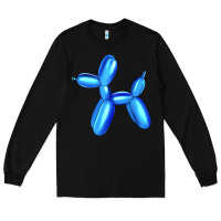 Black Blue Dog Balloon Long Sleeve Tee - Artiststas