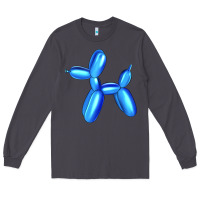 Smoke Blue Dog Balloon Long Sleeve Tee - Artiststas