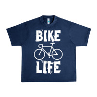 Navy bike life Urban Heavy Tee - artisFamous