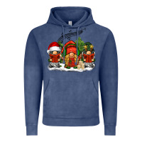 Vintage Denim Christmas choir gnomes Vintage Hoodie - BarkalooDesign