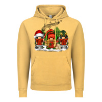 Vintage Mustard Christmas choir gnomes Vintage Hoodie - BarkalooDesign