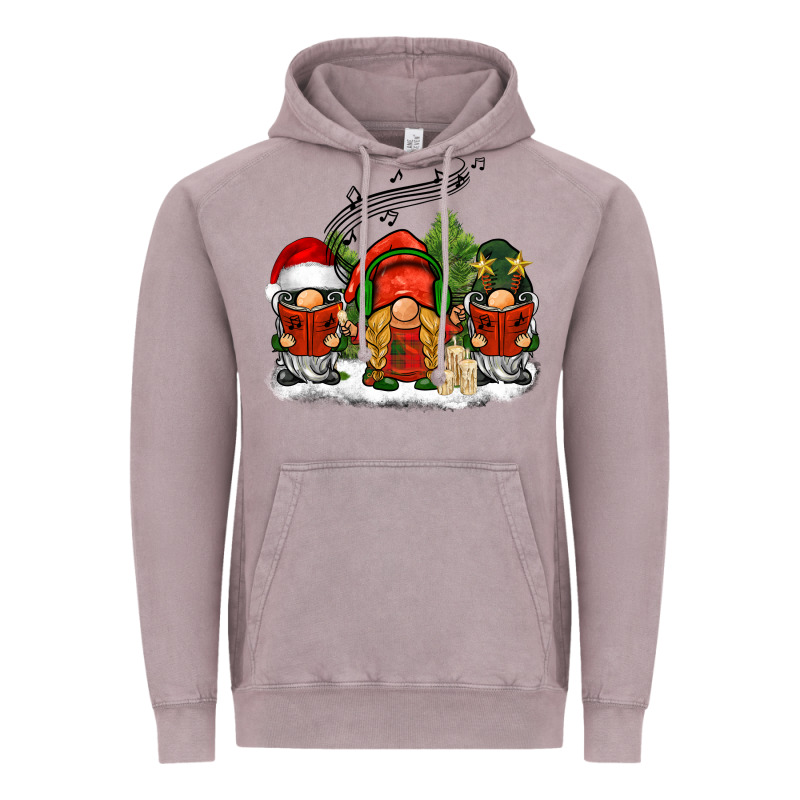Christmas Choir Gnomes Vintage Hoodie by BarkalooDesign | Teevron