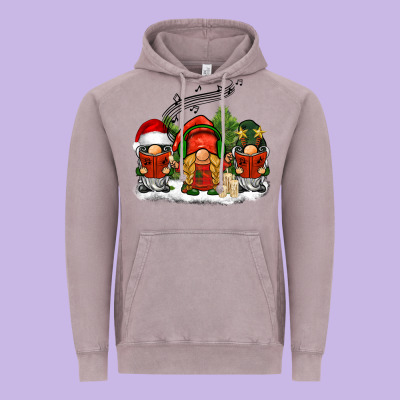 Christmas Choir Gnomes Vintage Hoodie Designed By Barkaloodesign