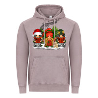Vintage Zinc Christmas choir gnomes Vintage Hoodie - BarkalooDesign