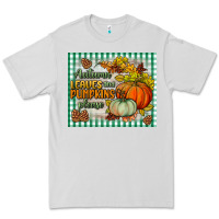 Dove Grey autumn leaves and pumpkins please mouse pad Premium Tee - BundleAndBundleShop