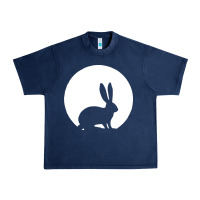 Navy bunny and full moon funny Urban Heavy Tee - artisFamous