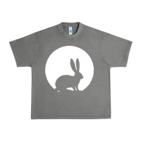 Bunny And Full Moon Funny Urban Heavy Tee | Teevron