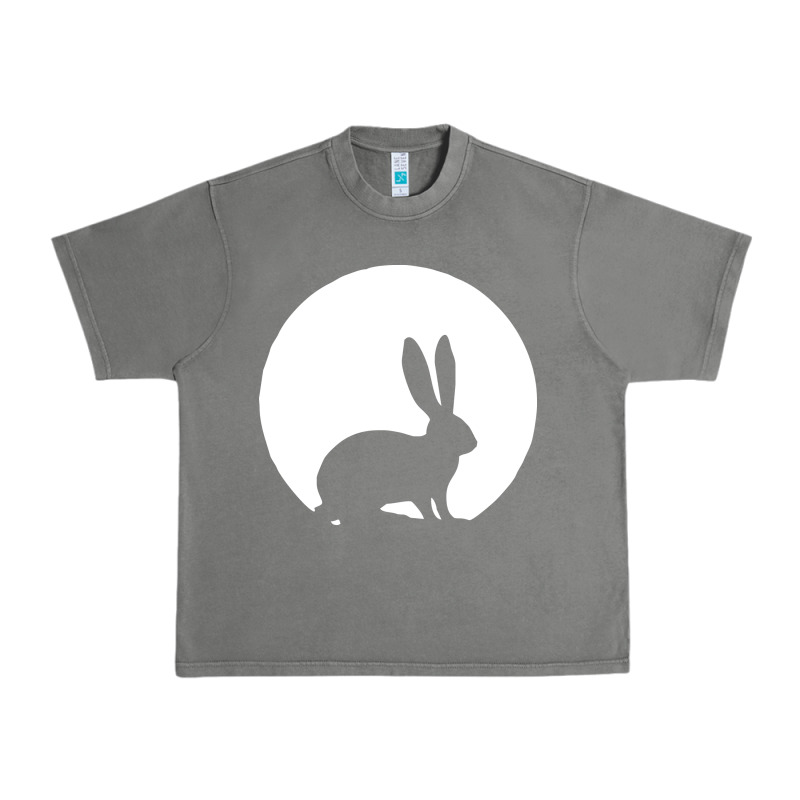 Bunny And Full Moon Funny Urban Heavy Tee by artisFamous | Teevron