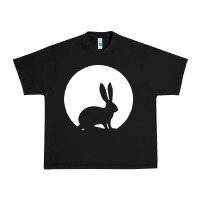 Bunny And Full Moon Funny Urban Heavy Tee | Teevron