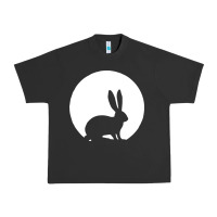 Pigment Black bunny and full moon funny Urban Heavy Tee - artisFamous