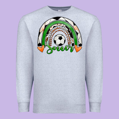 Soccer Rainbow Premium Sweatshirt Designed By Ranaportraitstore