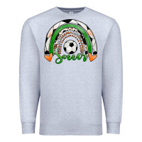 Heather Grey Soccer Rainbow Premium Sweatshirt - RanaPortraitStore
