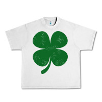 Distressed Green Four Leaf Clover Urban Heavy Tee | Teevron