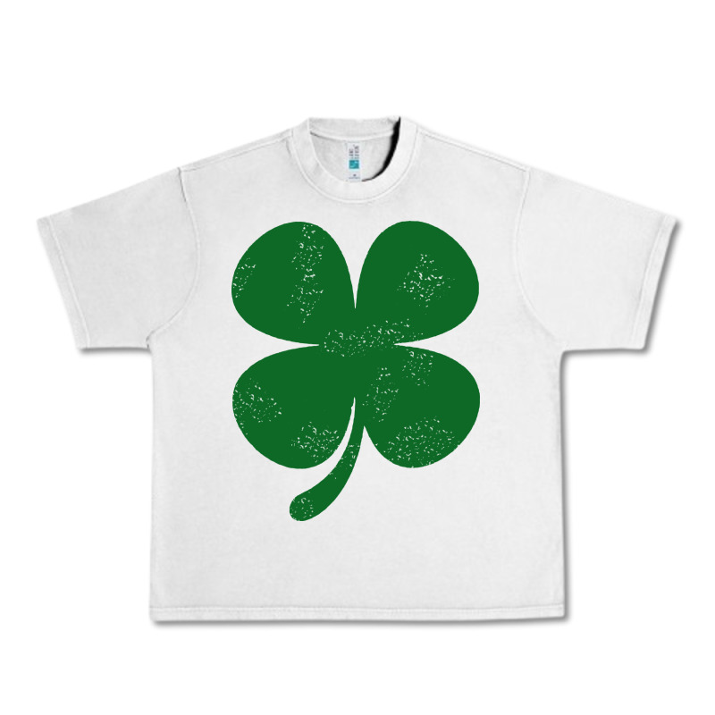 Distressed Green Four Leaf Clover Urban Heavy Tee by artisFamous | Teevron