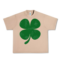 Distressed Green Four Leaf Clover Urban Heavy Tee | Teevron