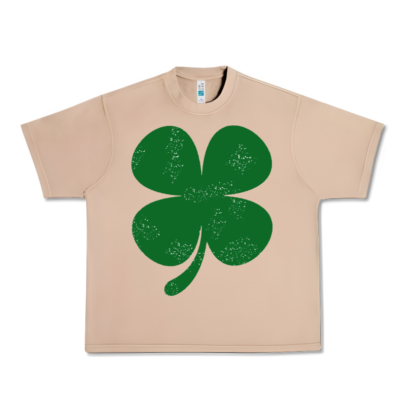 Distressed Green Four Leaf Clover Urban Heavy Tee by artisFamous | Teevron