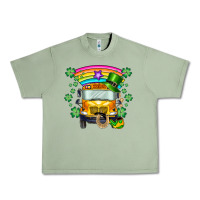 Oil Green st. patricks day school bus Urban Heavy Tee - SublimationCraftShop