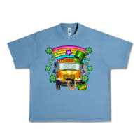 Pebble Blue st. patricks day school bus Urban Heavy Tee - SublimationCraftShop