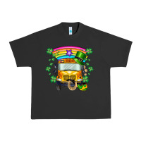 Pigment Black st. patricks day school bus Urban Heavy Tee - SublimationCraftShop