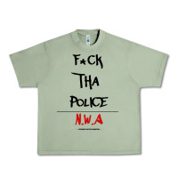 Oil Green fck tha police Urban Heavy Tee - artisFamous