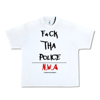 White fck tha police Urban Heavy Tee - artisFamous