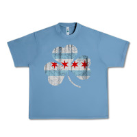 Pebble Blue irish chicago flag shamrock Urban Heavy Tee - artisFamous