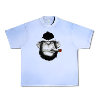 Grape Ice Monkey Smoking Urban Heavy Tee - artisFamous