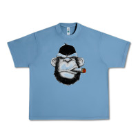 Pebble Blue Monkey Smoking Urban Heavy Tee - artisFamous