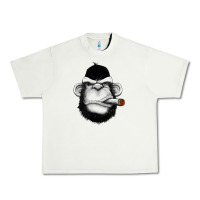Pistachio Monkey Smoking Urban Heavy Tee - artisFamous
