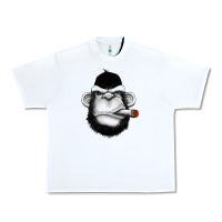 White Monkey Smoking Urban Heavy Tee - artisFamous