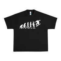 Black Snowboarding Evolution | Snowboard Mountain Winter Urban Heavy Tee - artisFamous