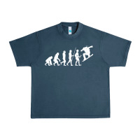 Midnight Navy Snowboarding Evolution | Snowboard Mountain Winter Urban Heavy Tee - artisFamous
