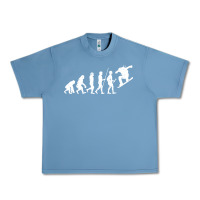 Pebble Blue Snowboarding Evolution | Snowboard Mountain Winter Urban Heavy Tee - artisFamous