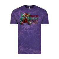 Cloud Purple Christmas with tribe Vintage Tee - CowhideDigitalArt