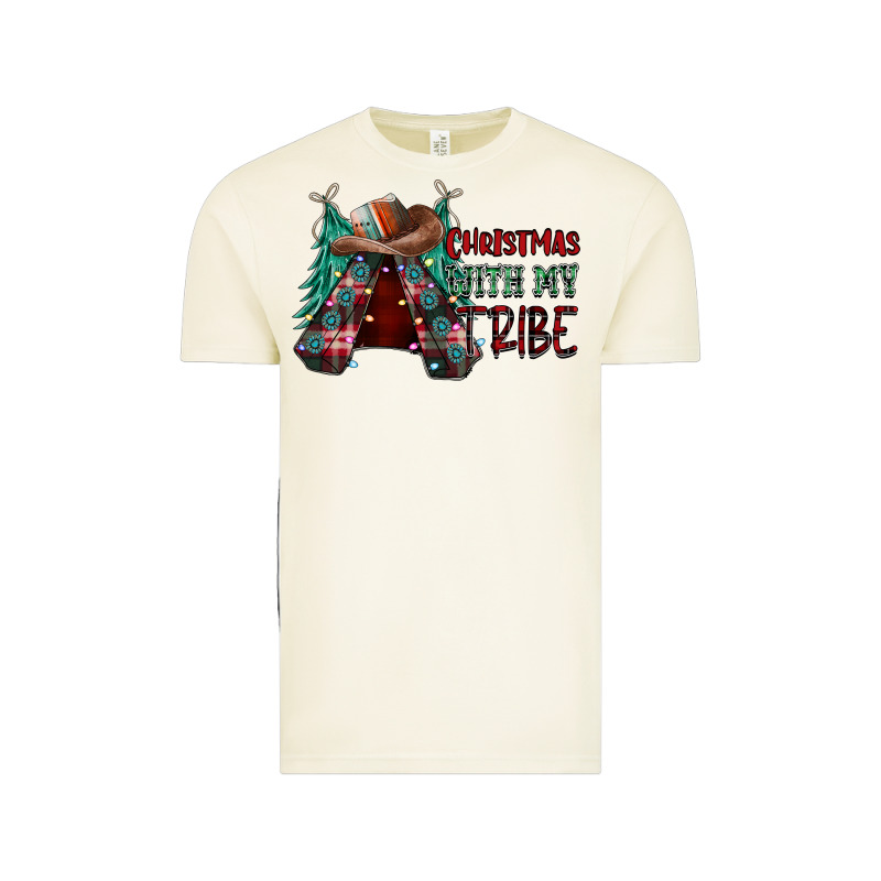 Christmas With Tribe Vintage Tee by CowhideDigitalArt | Teevron