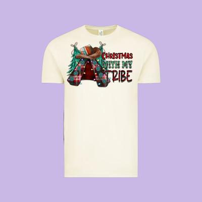 Christmas With Tribe Vintage Tee Designed By Cowhidedigitalart