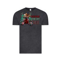 Vintage Black Christmas with tribe Vintage Tee - CowhideDigitalArt