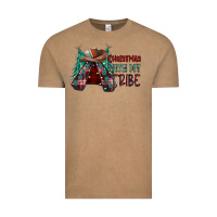 Vintage Coffee Christmas with tribe Vintage Tee - CowhideDigitalArt