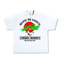 White MIYAGY DO KARATE Urban Heavy Tee - artisFamous