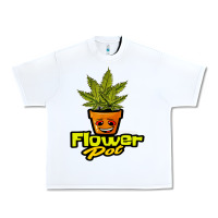 White flower pot funny weed Urban Heavy Tee - artisFamous