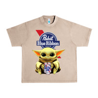 French Oak Baby Yoda Hugs Pabst Blue Ribbon Beer Urban Heavy Tee - artisFamous