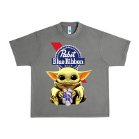 Baby Yoda Hugs Pabst Blue Ribbon Beer Urban Heavy Tee | Teevron