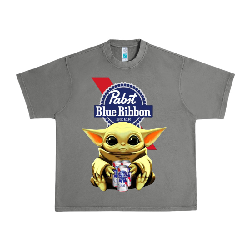 Baby Yoda Hugs Pabst Blue Ribbon Beer Urban Heavy Tee by artisFamous | Teevron